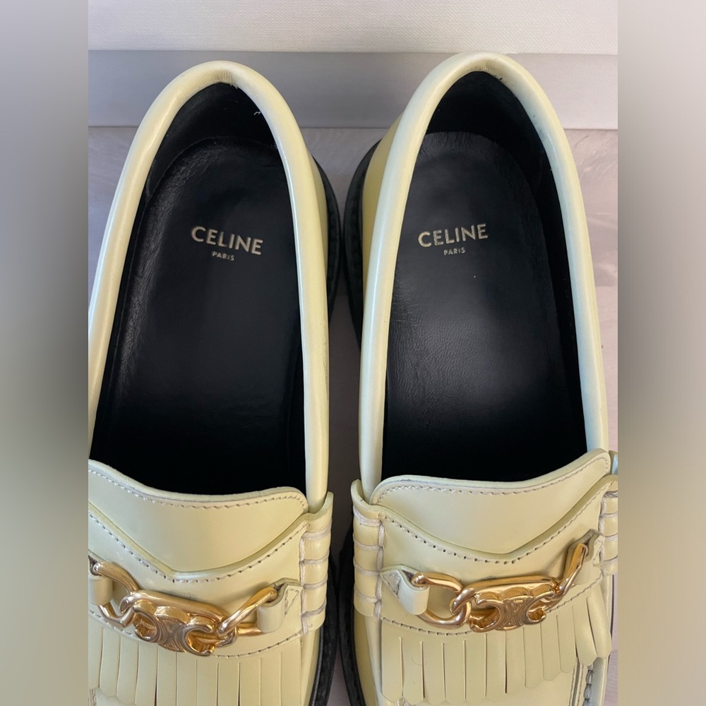 CELINE Margaret Loafer in Light Yellow 37/7 BNIB NEW - Picture 4 of 6